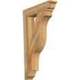 thumbnail image 1 of Ekena Millwork 4"W x 22"D x 34"H Funston Traditional Rough Sawn Bracket, Western Red Cedar, 1 of 13