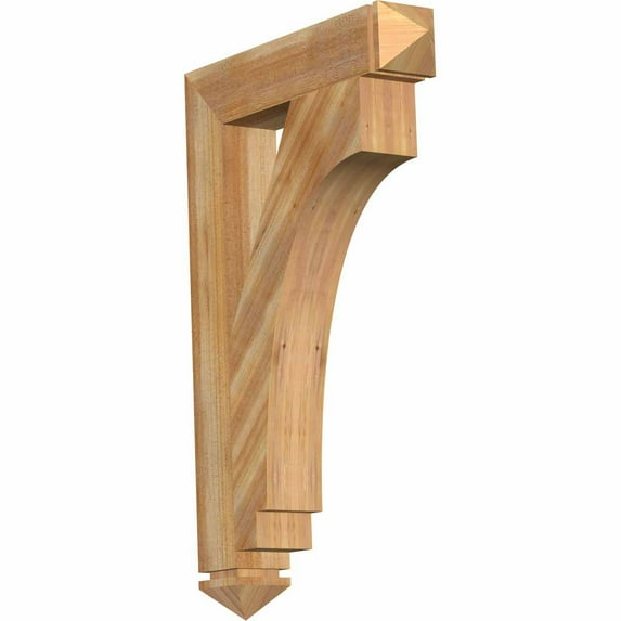 Ekena Millwork 4"W x 22"D x 34"H Imperial Arts & Crafts Rough Sawn Bracket, Western Red Cedar