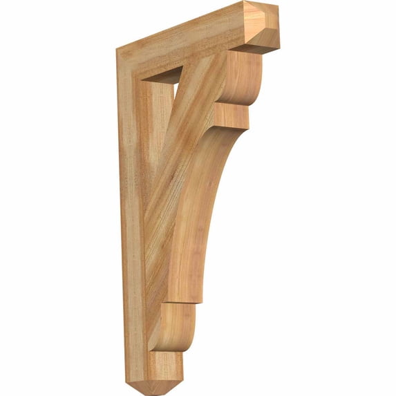Ekena Millwork 4"W x 22"D x 34"H Olympic Craftsman Rough Sawn Bracket, Western Red Cedar