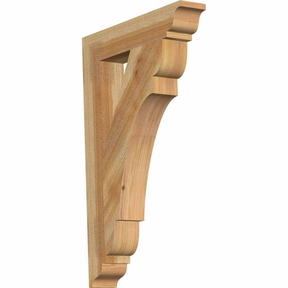 Ekena Millwork 4"W x 22"D x 34"H Olympic Traditional Rough Sawn Bracket, Western Red Cedar