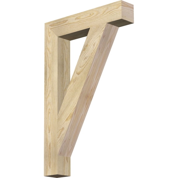 Ekena Millwork 4"W x 22"D x 34"H Traditional Block Rough Sawn Bracket, Douglas Fir