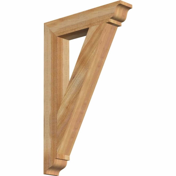 Ekena Millwork 4"W x 22"D x 34"H Traditional Traditional Rough Sawn Bracket, Western Red Cedar