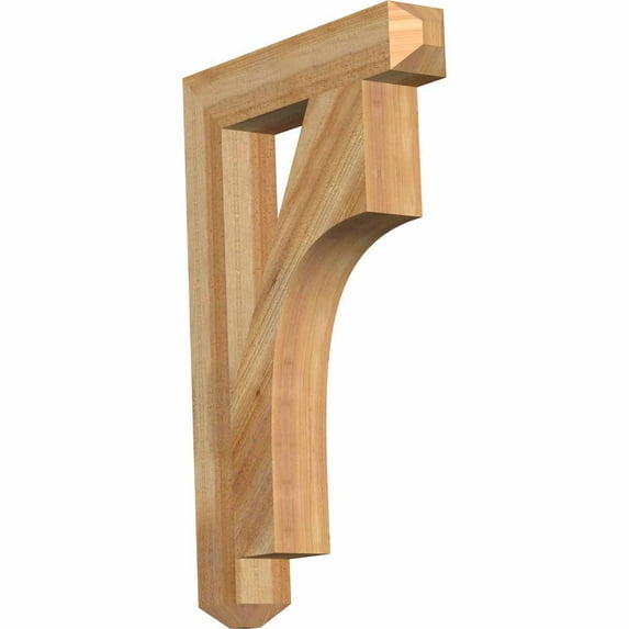 Ekena Millwork 4"W x 22"D x 34"H Westlake Craftsman Rough Sawn Bracket, Western Red Cedar