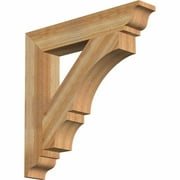 Ekena Millwork 4"W x 24"D x 24"H Balboa Traditional Rough Sawn Bracket, Western Red Cedar