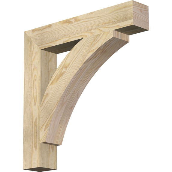 Ekena Millwork 4"W x 24"D x 24"H Thorton Block Rough Sawn Bracket, Douglas Fir
