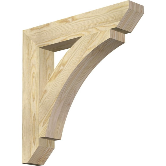 Ekena Millwork 4"W x 24"D x 24"H Thorton Slat Rough Sawn Bracket, Douglas Fir