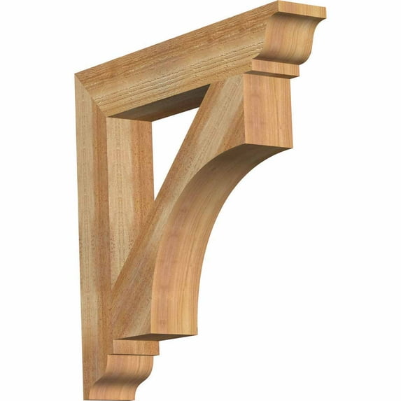 Ekena Millwork 4"W x 24"D x 24"H Westlake Traditional Rough Sawn Bracket, Western Red Cedar