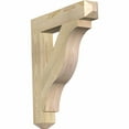 thumbnail image 1 of Ekena Millwork 4"W x 24"D x 28"H Funston Craftsman Rough Sawn Bracket, Douglas Fir, 1 of 13