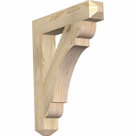 Ekena Millwork 4"W x 24"D x 28"H Olympic Craftsman Rough Sawn Bracket, Douglas Fir