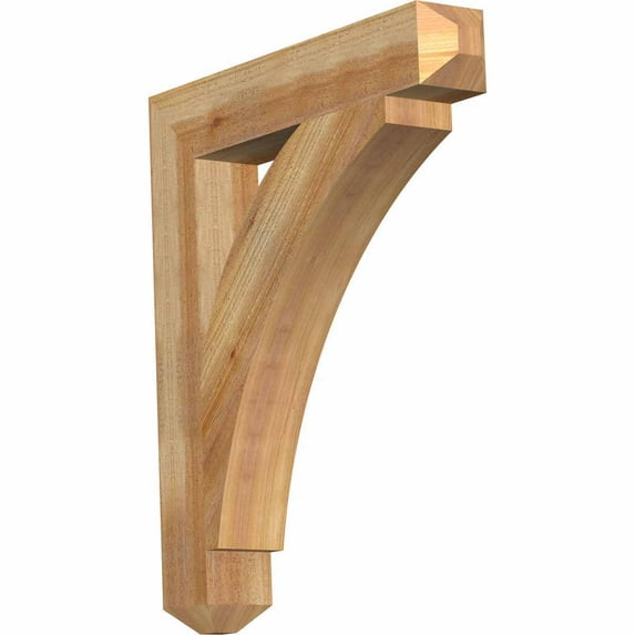 Ekena Millwork 4"W x 24"D x 28"H Thorton Craftsman Rough Sawn Bracket, Western Red Cedar
