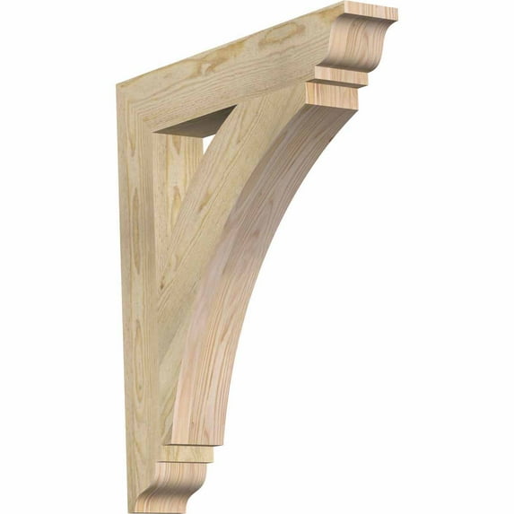 Ekena Millwork 4"W x 24"D x 28"H Thorton Traditional Rough Sawn Bracket, Douglas Fir
