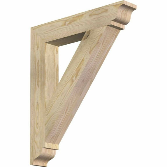 Ekena Millwork 4"W x 24"D x 28"H Traditional Traditional Rough Sawn Bracket, Douglas Fir
