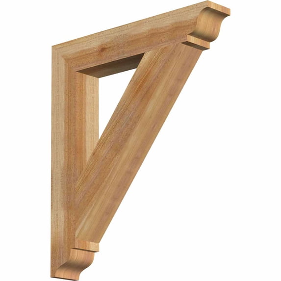 Ekena Millwork 4"W x 24"D x 28"H Traditional Traditional Rough Sawn Bracket, Western Red Cedar