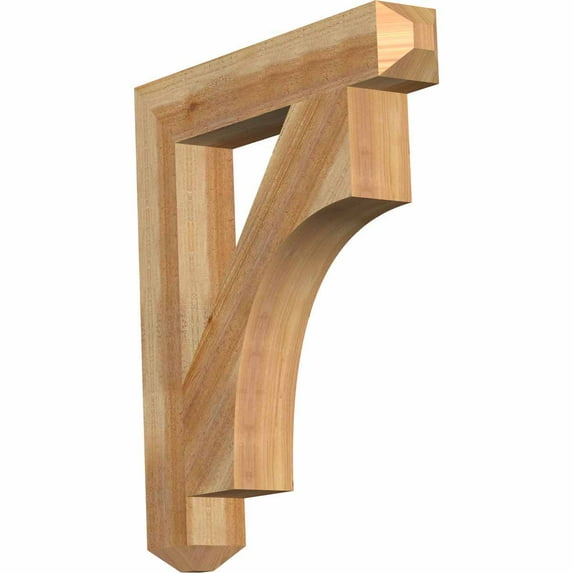 Ekena Millwork 4"W x 24"D x 28"H Westlake Craftsman Rough Sawn Bracket, Western Red Cedar