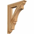 thumbnail image 1 of Ekena Millwork 4"W x 24"D x 32"H Balboa Traditional Rough Sawn Bracket, Western Red Cedar, 1 of 13
