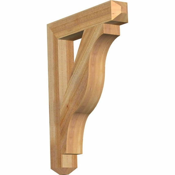 Ekena Millwork 4"W x 24"D x 32"H Funston Craftsman Rough Sawn Bracket, Western Red Cedar