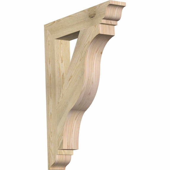 Ekena Millwork 4"W x 24"D x 32"H Funston Traditional Rough Sawn Bracket, Douglas Fir