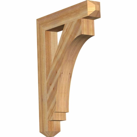 Ekena Millwork 4"W x 24"D x 32"H Imperial Craftsman Rough Sawn Bracket, Western Red Cedar