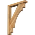 thumbnail image 1 of Ekena Millwork 4"W x 24"D x 32"H Merced Block Rough Sawn Bracket w/ Offset Brace, Western Red Cedar, 1 of 25