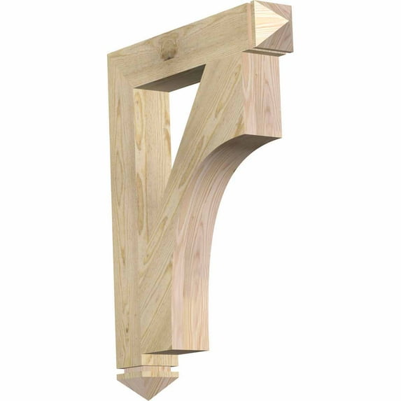 Ekena Millwork 4"W x 24"D x 32"H Westlake Arts & Crafts Rough Sawn Bracket, Douglas Fir