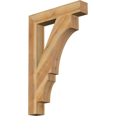 Ekena Millwork 4"W x 24"D x 36"H Balboa Block Rough Sawn Bracket, Western Red Cedar