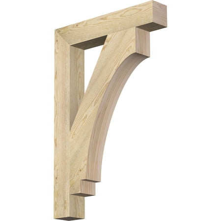 Ekena Millwork 4"W x 24"D x 36"H Imperial Block Rough Sawn Bracket, Douglas Fir