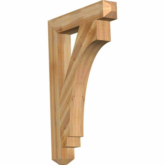 Ekena Millwork 4"W x 24"D x 36"H Imperial Craftsman Rough Sawn Bracket, Western Red Cedar