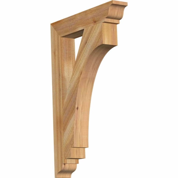 Ekena Millwork 4"W x 24"D x 36"H Imperial Traditional Rough Sawn Bracket, Western Red Cedar