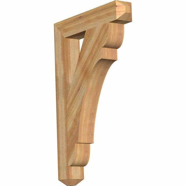 Ekena Millwork 4"W x 24"D x 36"H Olympic Craftsman Rough Sawn Bracket, Western Red Cedar