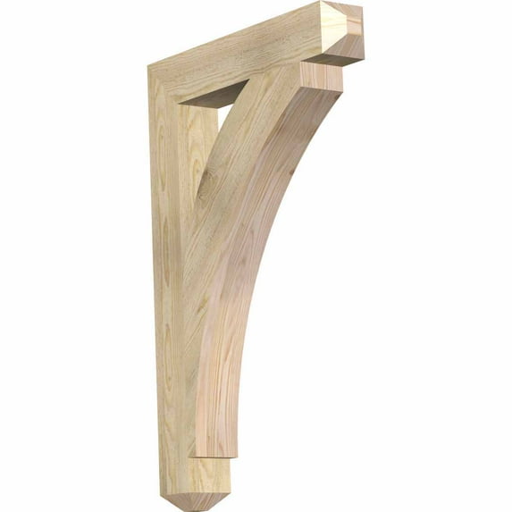 Ekena Millwork 4"W x 24"D x 36"H Thorton Craftsman Rough Sawn Bracket, Douglas Fir