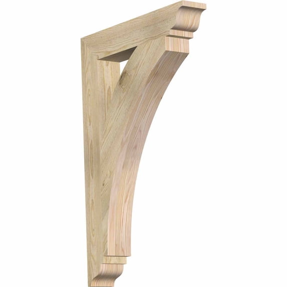 Ekena Millwork 4"W x 24"D x 36"H Thorton Traditional Rough Sawn Bracket, Douglas Fir