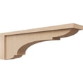 thumbnail image 1 of 4"W x 24"D x 8"H Thin Bryant Rough Cedar Woodgrain TimberThane Corbel, Primed Tan, 1 of 6