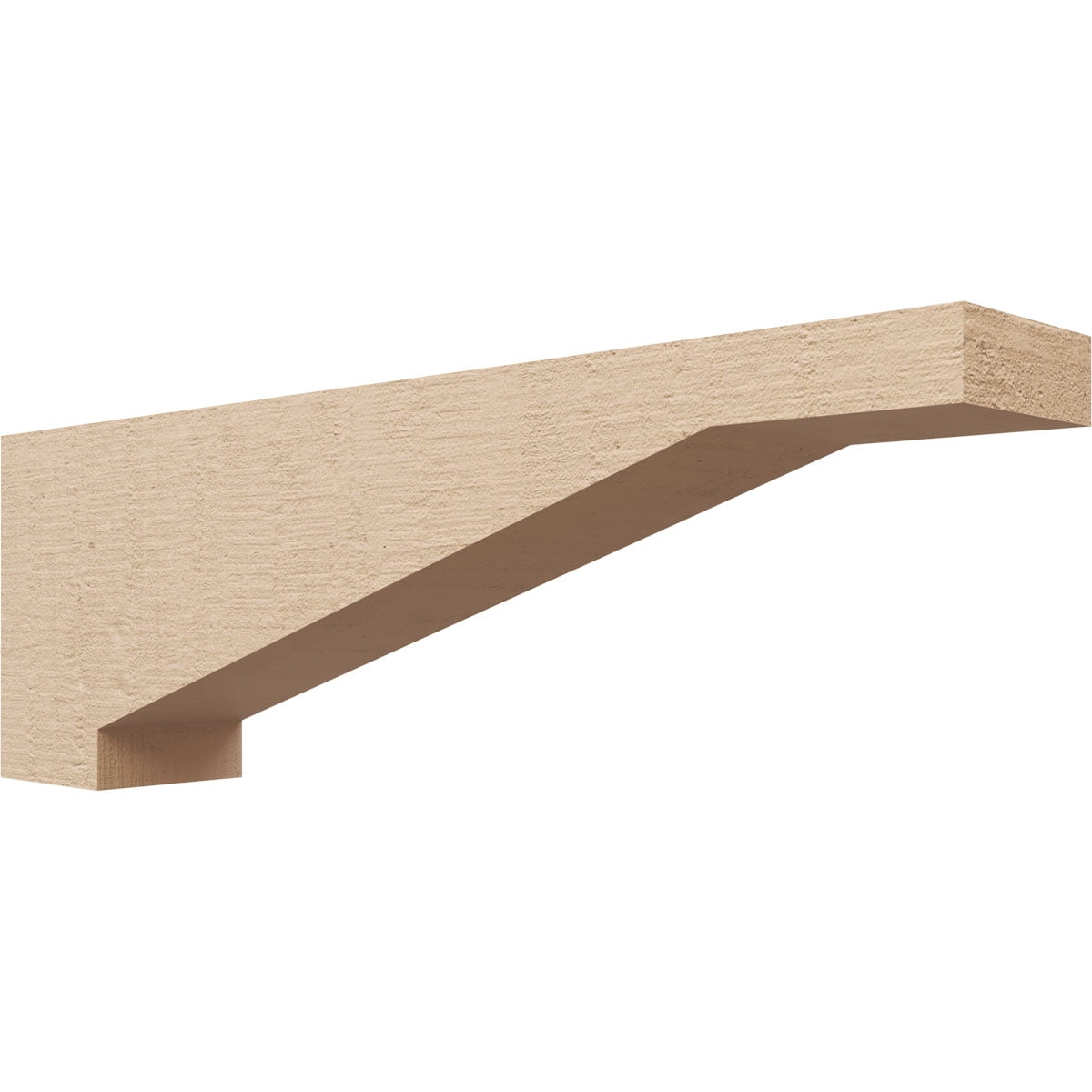 4"W x 24"D x 8"H Thin Burlington Rough Cedar Woodgrain TimberThane Corbel, Primed Tan