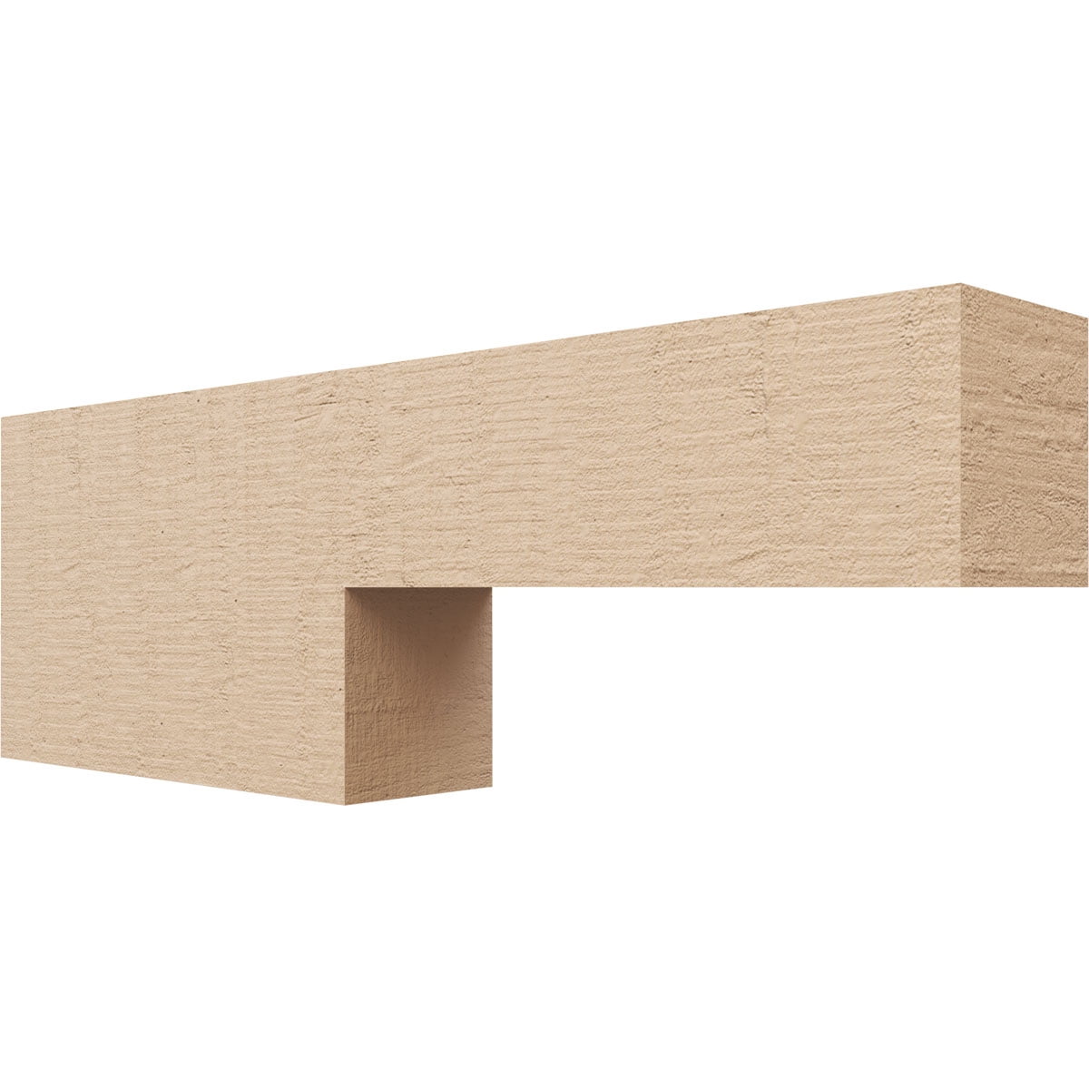 4"W x 24"D x 8"H Thin Chapel Hill Rough Cedar Woodgrain TimberThane Corbel, Primed Tan