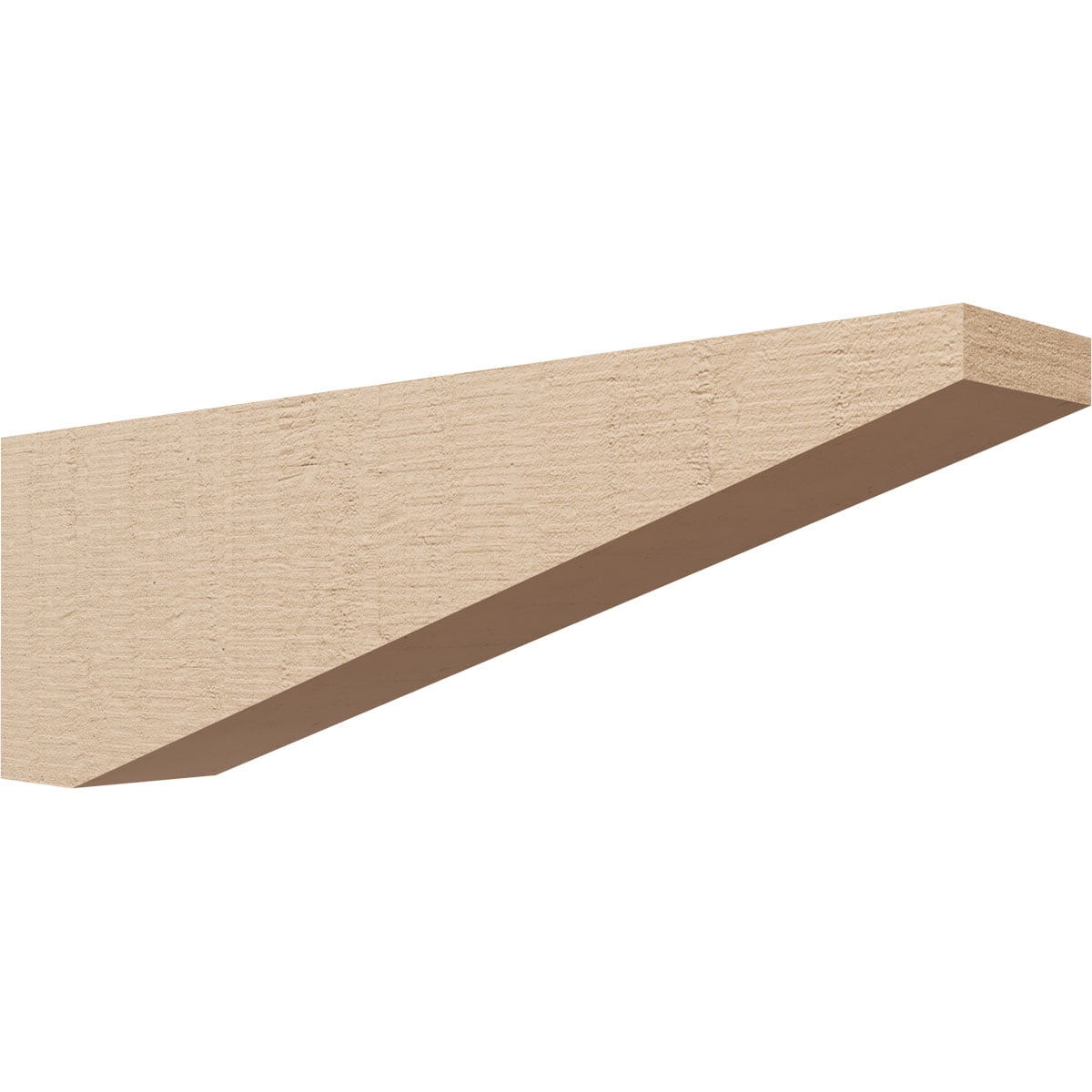 4"W x 24"D x 8"H Thin Concord Rough Cedar Woodgrain TimberThane Corbel, Primed Tan