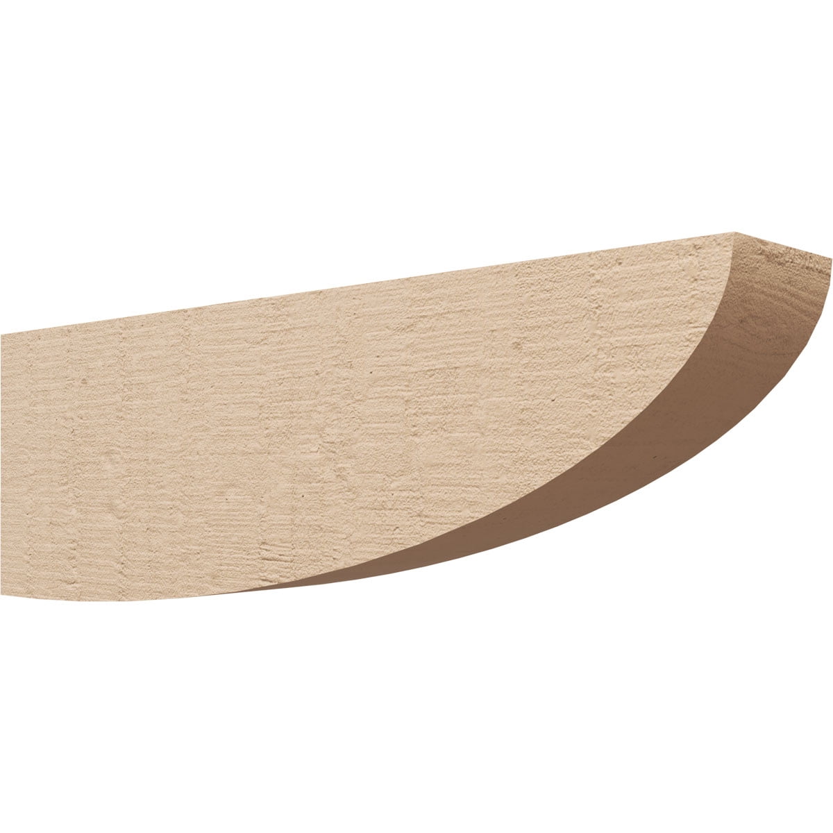 4"W x 24"D x 8"H Thin Durham Rough Cedar Woodgrain TimberThane Corbel, Primed Tan