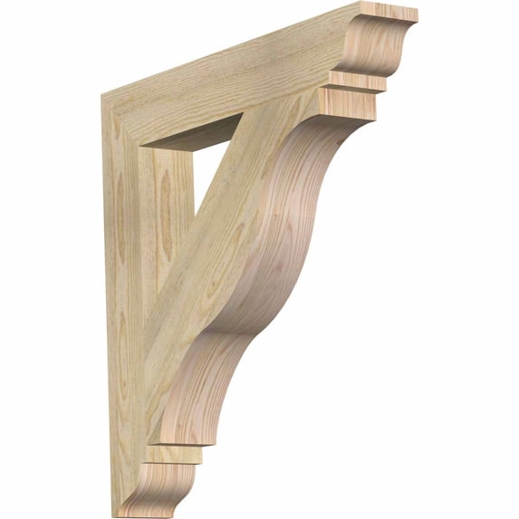 Ekena Millwork 4"W x 26"D x 26"H Funston Traditional Rough Sawn Bracket, Douglas Fir