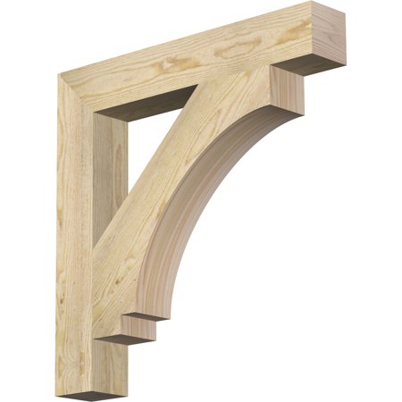 Ekena Millwork 4"W x 26"D x 26"H Imperial Block Rough Sawn Bracket, Douglas Fir