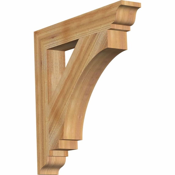 Ekena Millwork 4"W x 26"D x 26"H Imperial Traditional Rough Sawn Bracket, Western Red Cedar