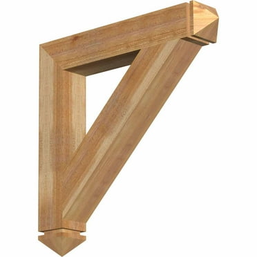 Ekena Millwork 4"W x 26"D x 26"H Traditional Arts & Crafts Rough Sawn Bracket, Western Red Cedar