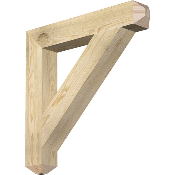 Ekena Millwork 4"W x 26"D x 26"H Traditional Craftsman Rough Sawn Bracket, Douglas Fir