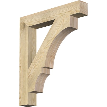 Ekena Millwork 4"W x 26"D x 30"H Balboa Block Rough Sawn Bracket, Douglas Fir