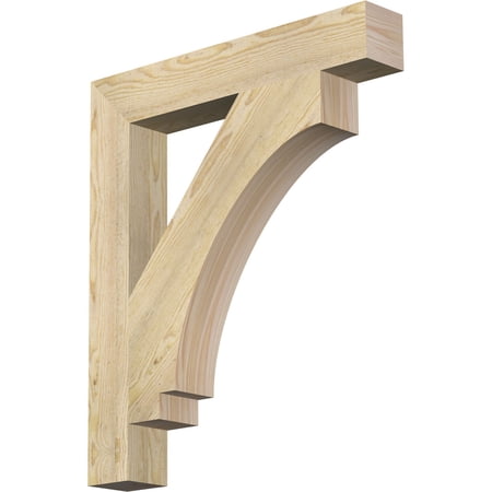Ekena Millwork 4"W x 26"D x 30"H Imperial Block Rough Sawn Bracket, Douglas Fir