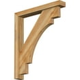 thumbnail image 1 of Ekena Millwork 4"W x 26"D x 30"H Merced Block Rough Sawn Bracket w/ Offset Brace, Western Red Cedar, 1 of 25