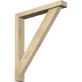 thumbnail image 1 of Ekena Millwork 4"W x 26"D x 30"H Traditional Block Rough Sawn Bracket w/ Offset Brace, Douglas Fir, 1 of 25