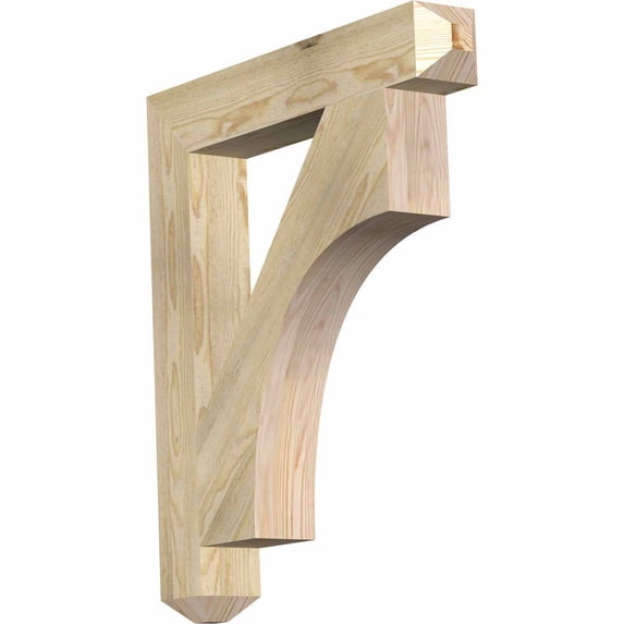 Ekena Millwork 4"W x 26"D x 30"H Westlake Craftsman Rough Sawn Bracket, Douglas Fir