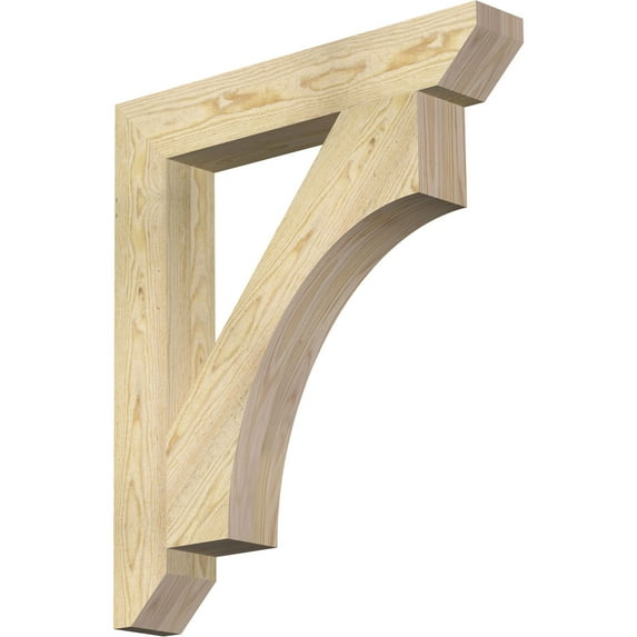Ekena Millwork 4"W x 26"D x 30"H Westlake Slat Rough Sawn Bracket, Douglas Fir