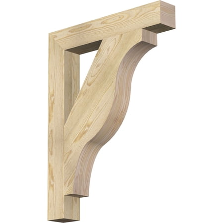 Ekena Millwork 4"W x 26"D x 34"H Funston Block Rough Sawn Bracket, Douglas Fir