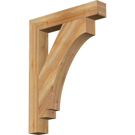 Ekena Millwork 4"W x 26"D x 34"H Imperial Block Rough Sawn Bracket, Western Red Cedar