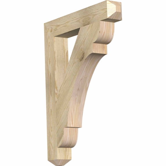 Ekena Millwork 4"W x 26"D x 34"H Olympic Craftsman Rough Sawn Bracket, Douglas Fir